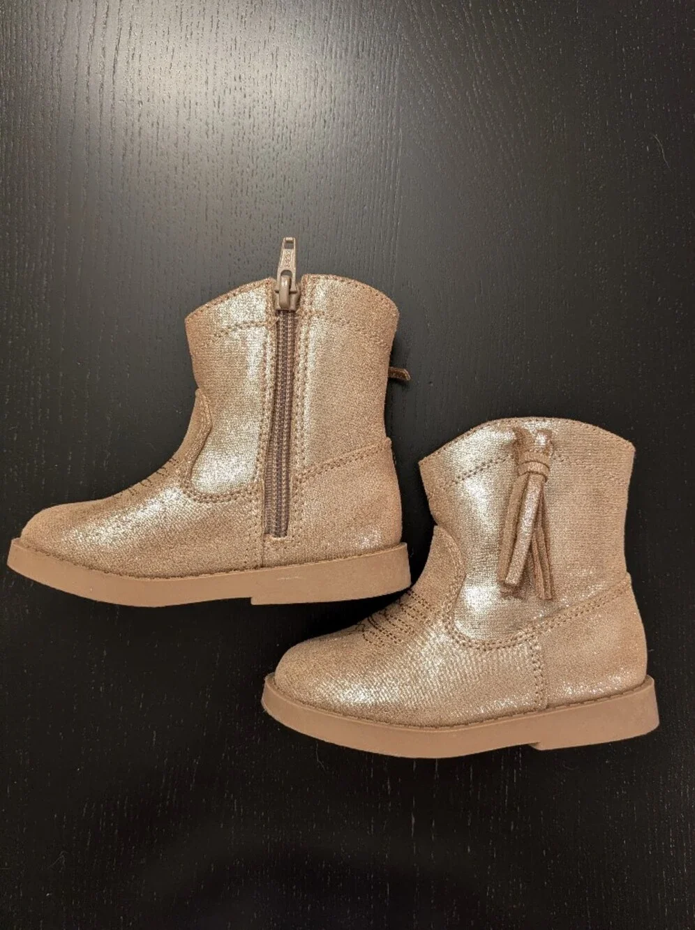 Old Navy Girls' Metallic Rose Tassel Cowboy Boot